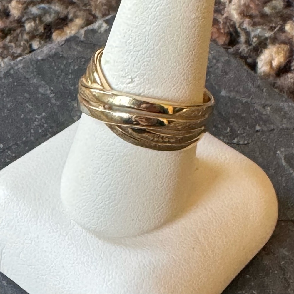 Gold 14k Multi-Band Twisted Women's Ring